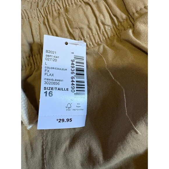 Boys Khaki Tan Jogger Stretch Dress Pants Size 16, School uniform, New (A) - Picture 2 of 2